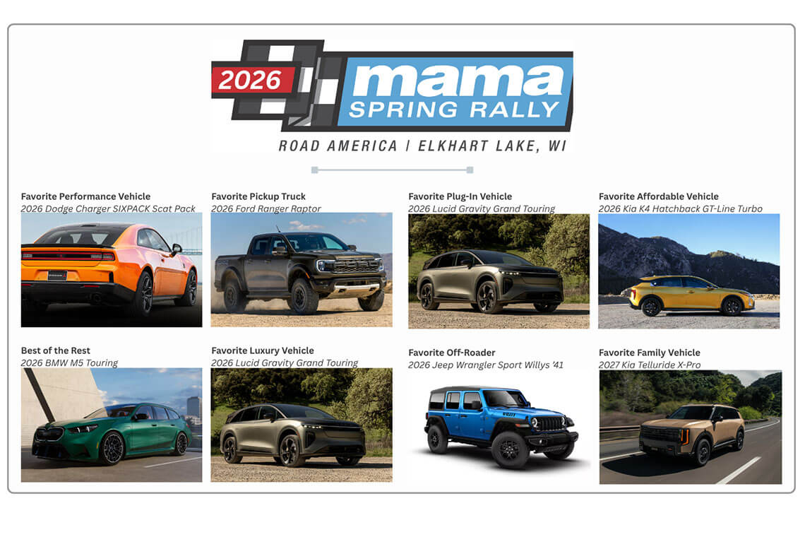 Media Association Names Favorite Vehicles